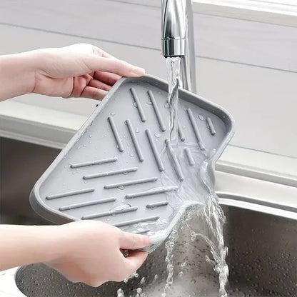 Organisateur d'évier en silicone pour savon, éponge et brosse de cuisine