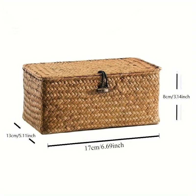 Panier de rangement tissé style bohème pour décoration et organisation maison