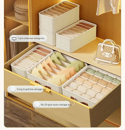 Organisateurs de tiroirs en tissu — Rangement sous-vêtements, chaussettes et soutiens-gorge