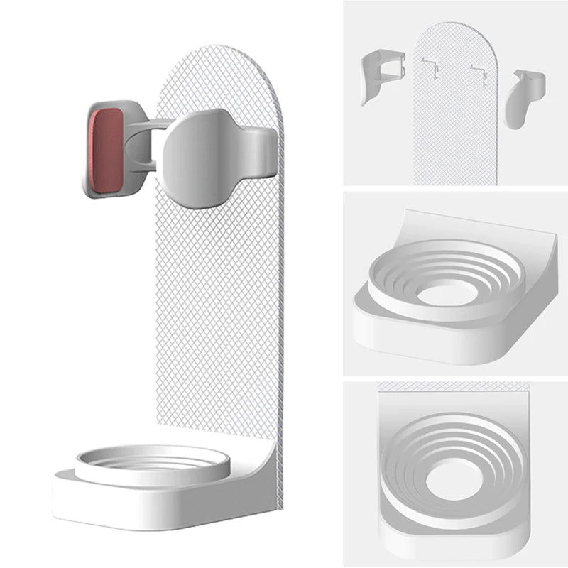 Support porte-brosse à dents électrique réglable avec base en silicone antidérapante