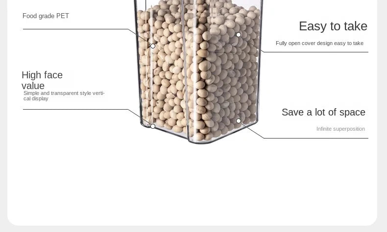 Bocaux de rangement hermétiques pour épices — Ensemble plastique étanche