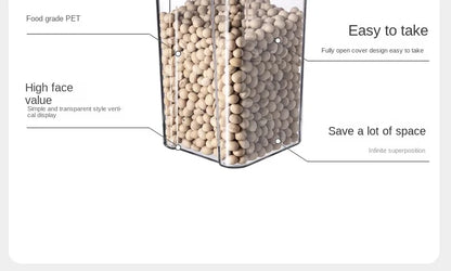 Bocaux de rangement hermétiques pour épices — Ensemble plastique étanche