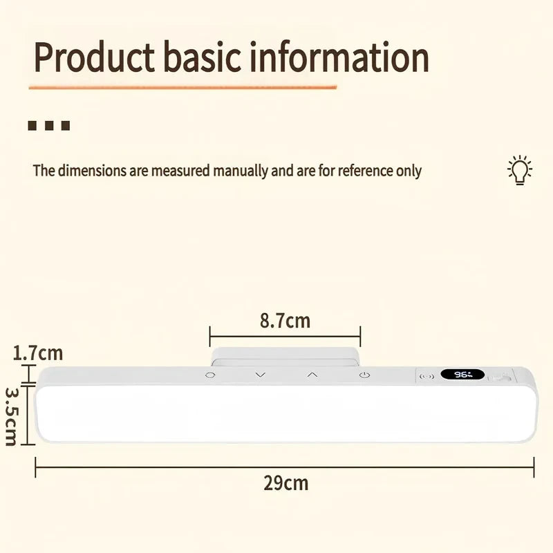 Lampe de table tactile rechargeable — Magnétique, sans fil, pour chevet et armoire