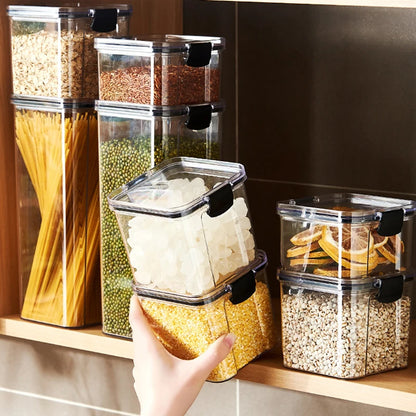 Bocaux de rangement hermétiques en plastique pour épices, empilables et étanches
