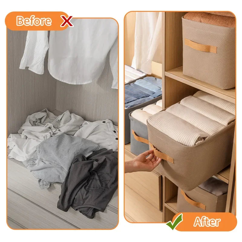 Organisateur de vêtements pour armoire pour pantalons, pulls et jeans