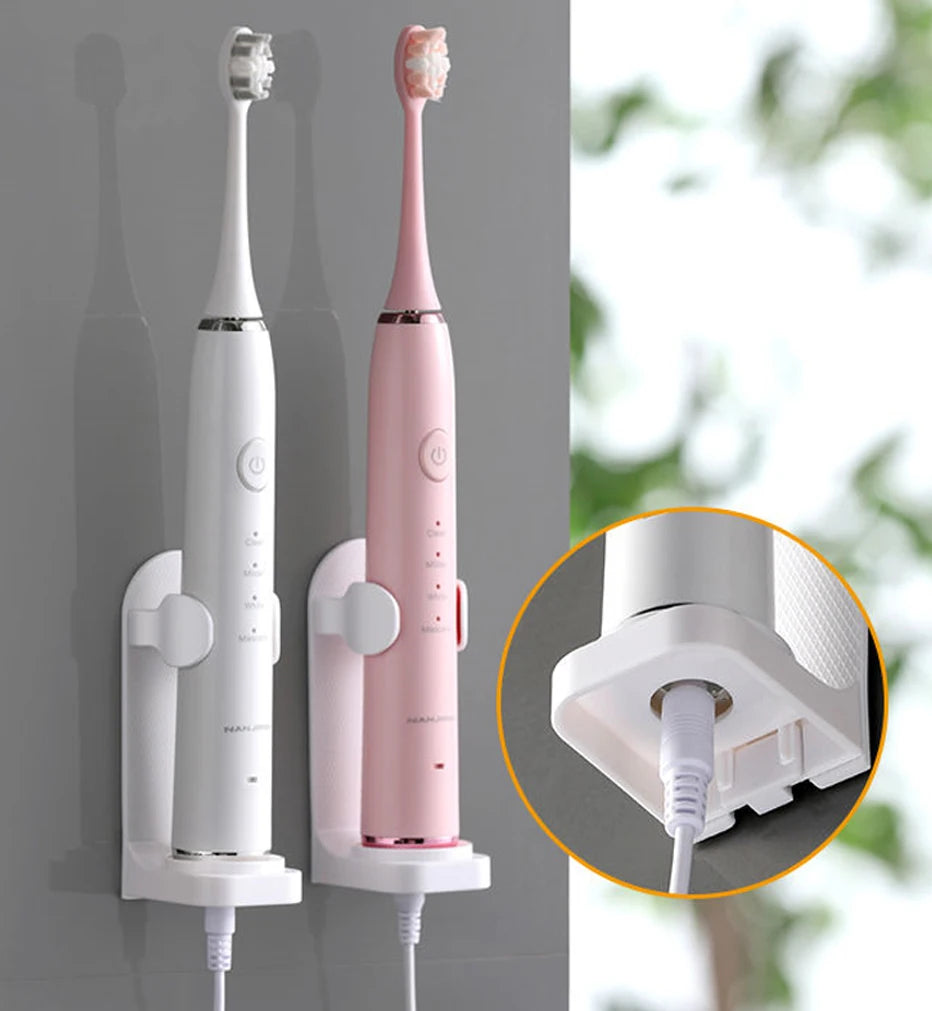 Support porte-brosse à dents électrique réglable avec base en silicone antidérapante