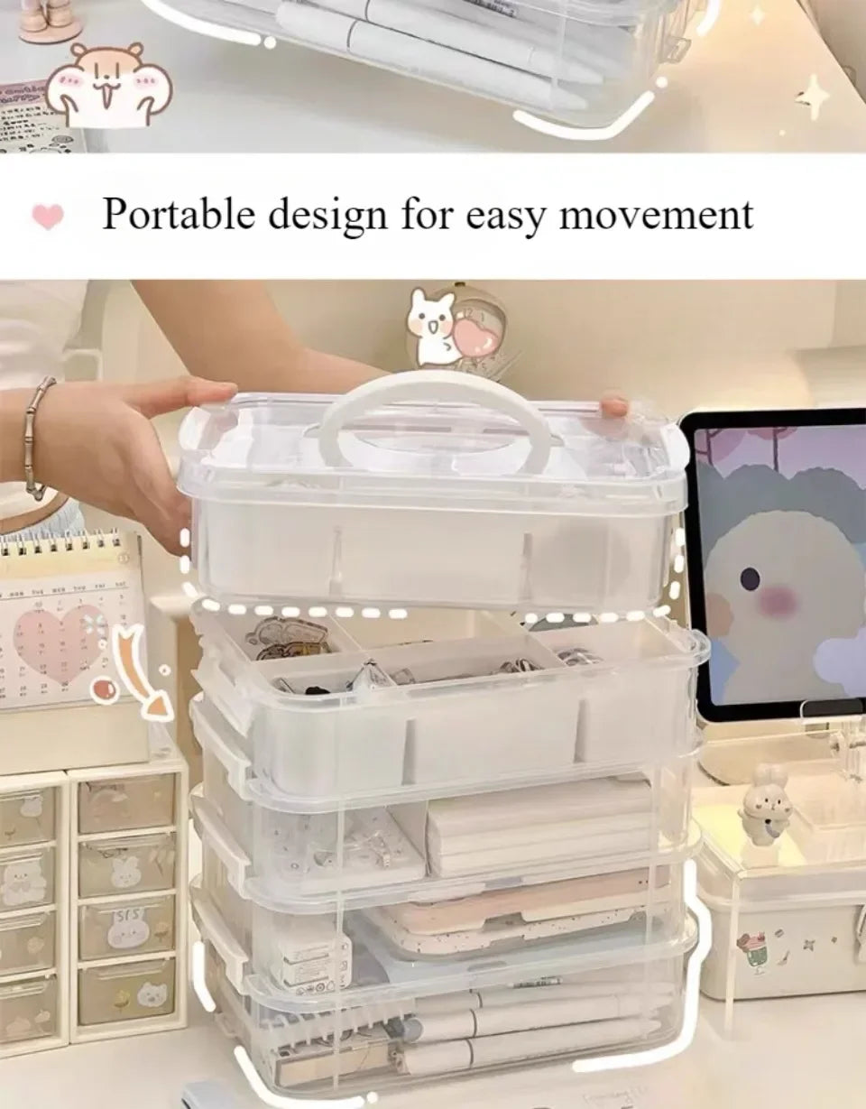Boîte de rangement transparente empilable — Tiroir résistant à l'humidité