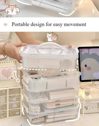 Boîte de rangement transparente empilable — Tiroir résistant à l'humidité