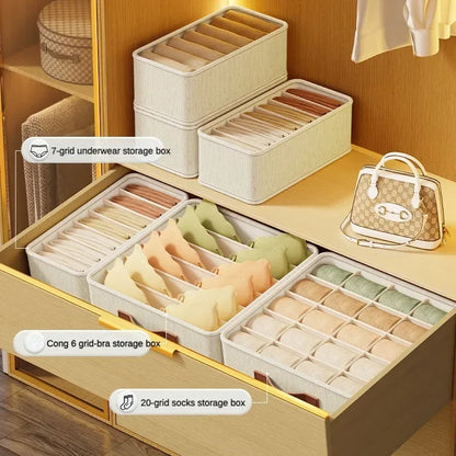 Organisateurs de tiroirs en tissu pliables pour sous-vêtements, chaussettes et soutiens-gorge