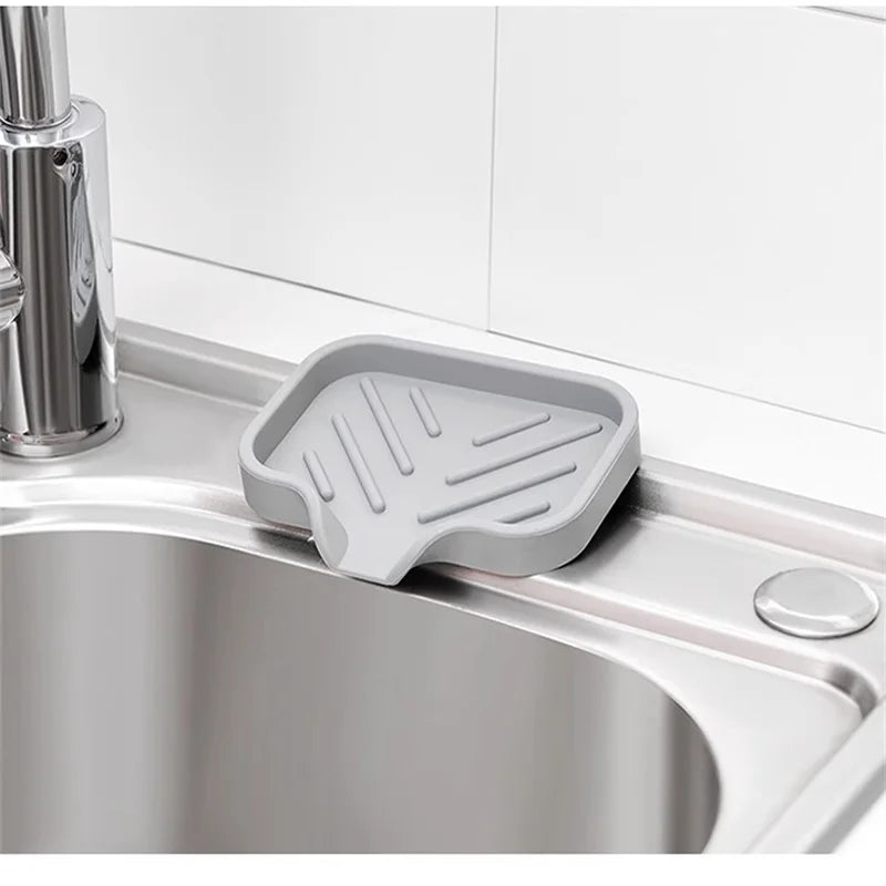 Organisateur d'évier en silicone — Support savon, éponge et brosse de cuisine