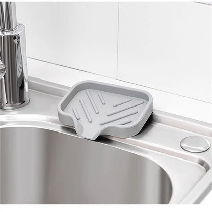 Organisateur d'évier en silicone — Support savon, éponge et brosse de cuisine