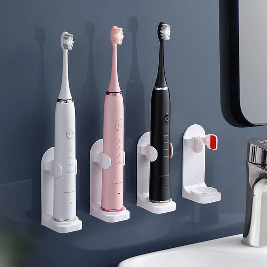 Support mural pour brosse à dents électrique avec base en silicone antidérapante