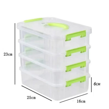 Boîte de rangement transparente empilable avec tiroir, résistante à l'humidité