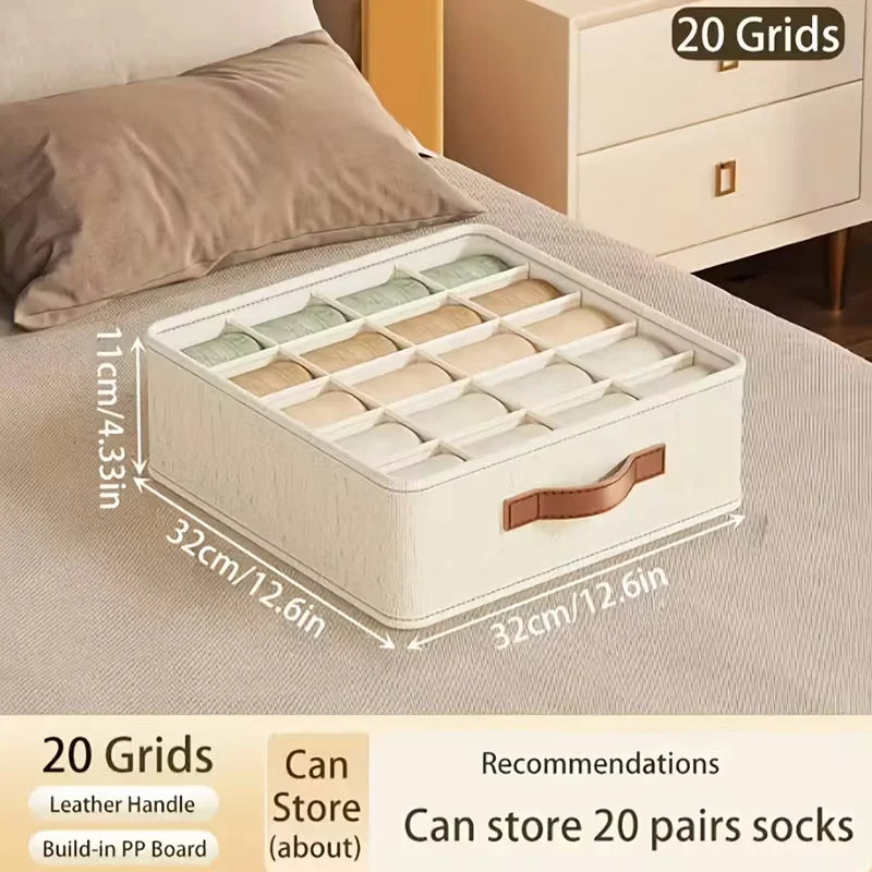 Organisateurs de tiroirs en tissu pliables pour sous-vêtements, chaussettes et soutiens-gorge