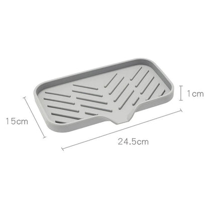 Organisateur d'évier en silicone — Support savon, éponge et brosse de cuisine