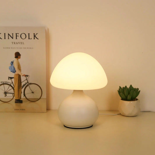 Lampe de table champignon à 3 couleurs avec gradation pour chambre et salon