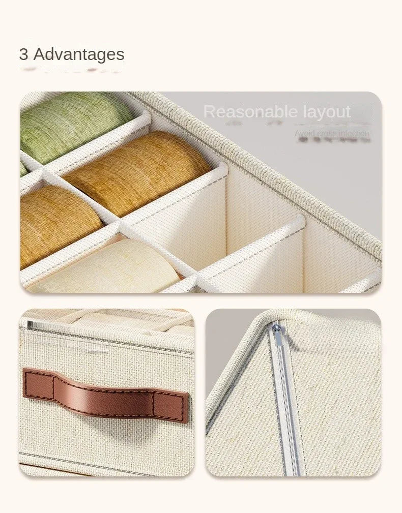 Organisateurs de tiroirs en tissu pliables pour sous-vêtements, chaussettes et soutiens-gorge