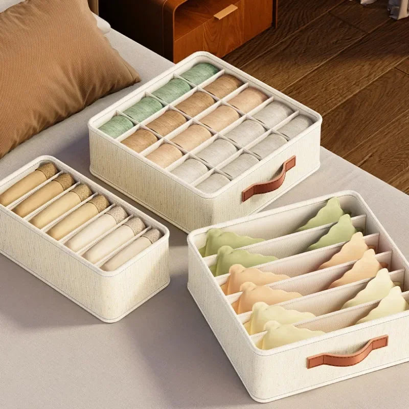 Organisateurs de tiroirs en tissu pliables pour sous-vêtements, chaussettes et soutiens-gorge