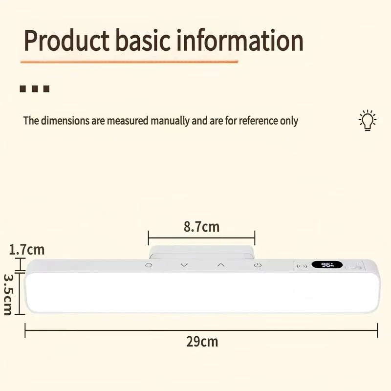 Lampe de table tactile magnétique rechargeable sans fil pour chevet et armoire