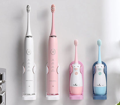Support porte-brosse à dents électrique réglable avec base en silicone antidérapante