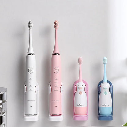 Support porte-brosse à dents électrique réglable avec base en silicone antidérapante