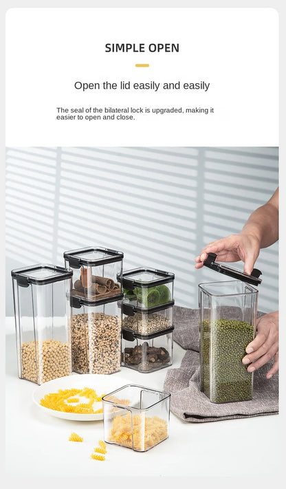 Bocaux de rangement hermétiques pour épices — Ensemble plastique étanche