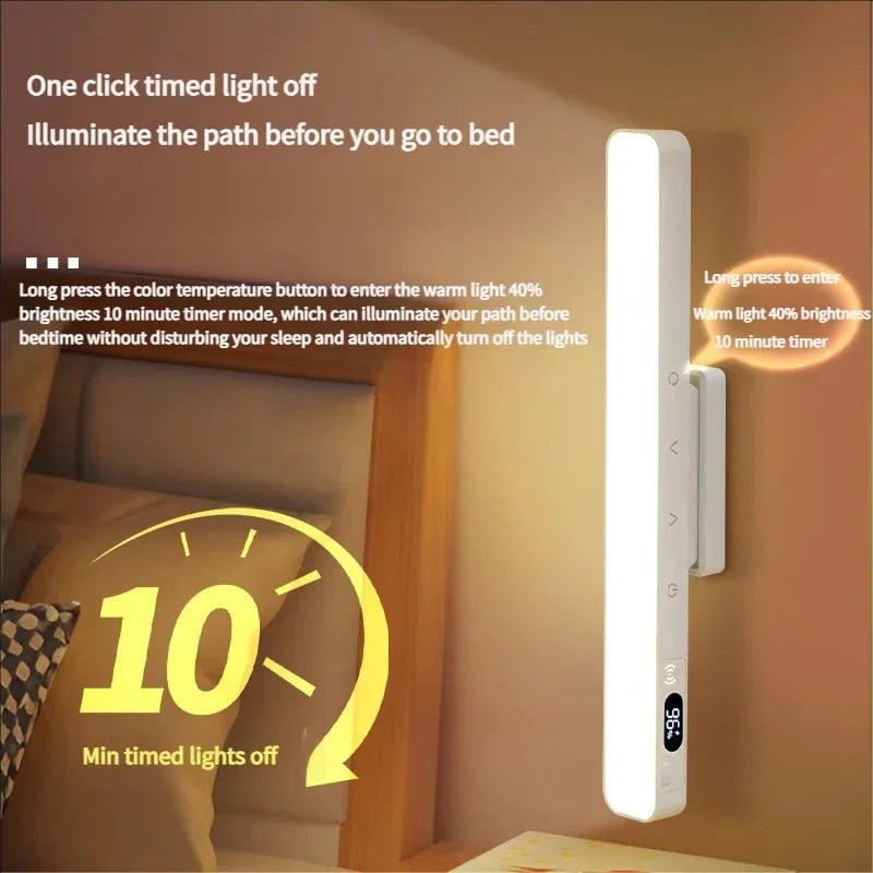 Lampe de table tactile magnétique rechargeable sans fil pour chevet et armoire