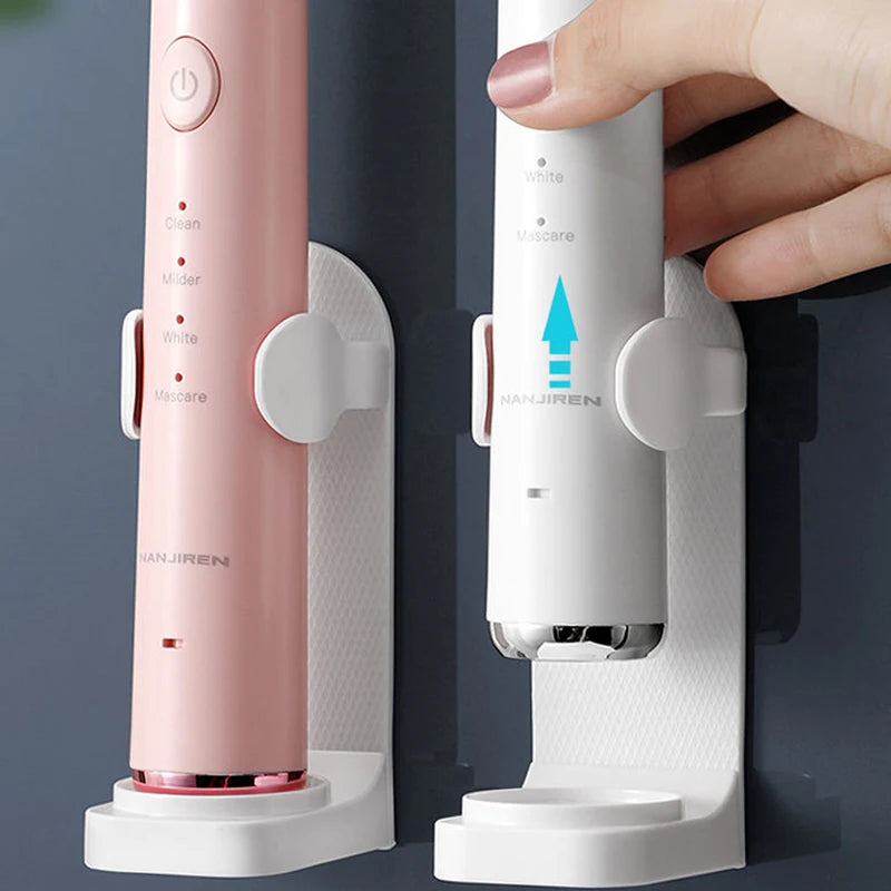 Support porte-brosse à dents électrique réglable avec base en silicone antidérapante