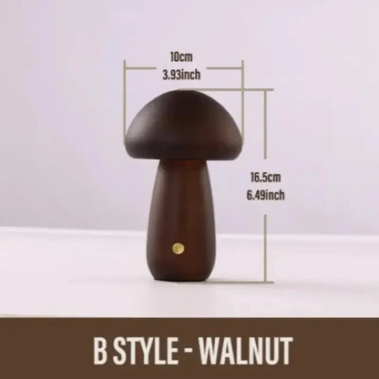 Lampe de chevet champignon tactile rechargeable — Veilleuse portable à intensité variable