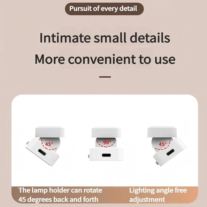 Lampe de table tactile magnétique rechargeable sans fil pour chevet et armoire