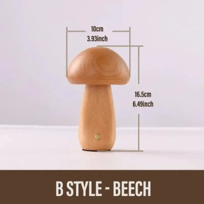 Lampe de chevet champignon tactile rechargeable — Veilleuse portable à intensité variable