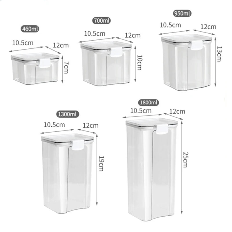 Bocaux de rangement hermétiques pour épices — Ensemble plastique étanche