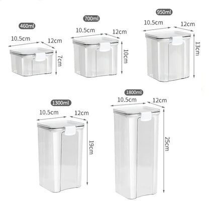 Bocaux de rangement hermétiques pour épices — Ensemble plastique étanche