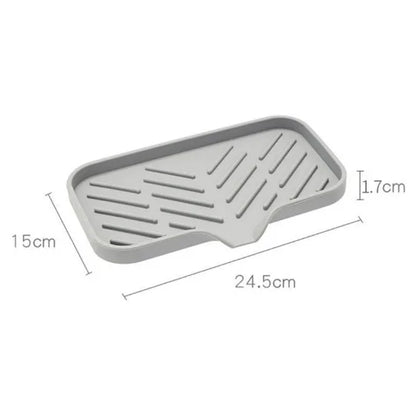 Organisateur d'évier en silicone — Support savon, éponge et brosse de cuisine