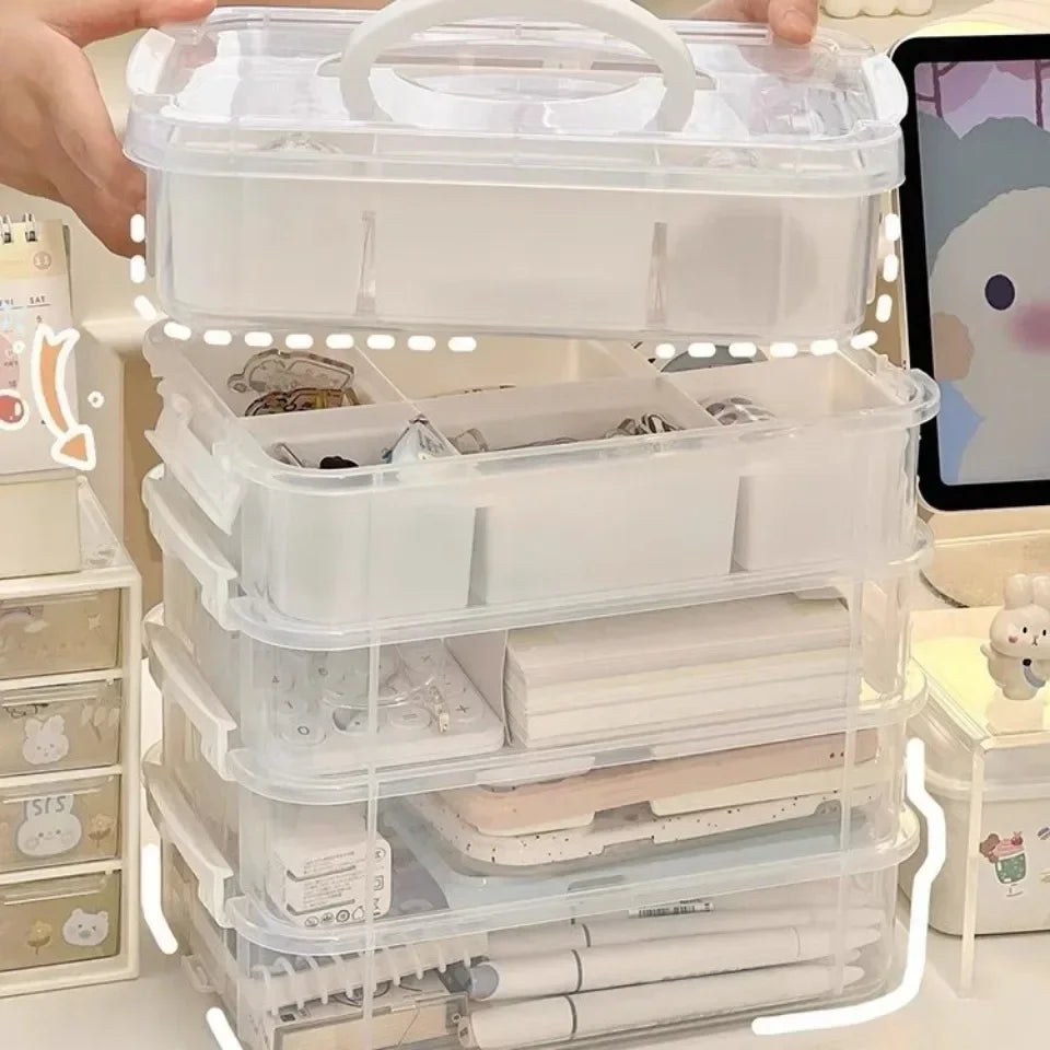 Boîte de rangement transparente empilable — Tiroir résistant à l'humidité