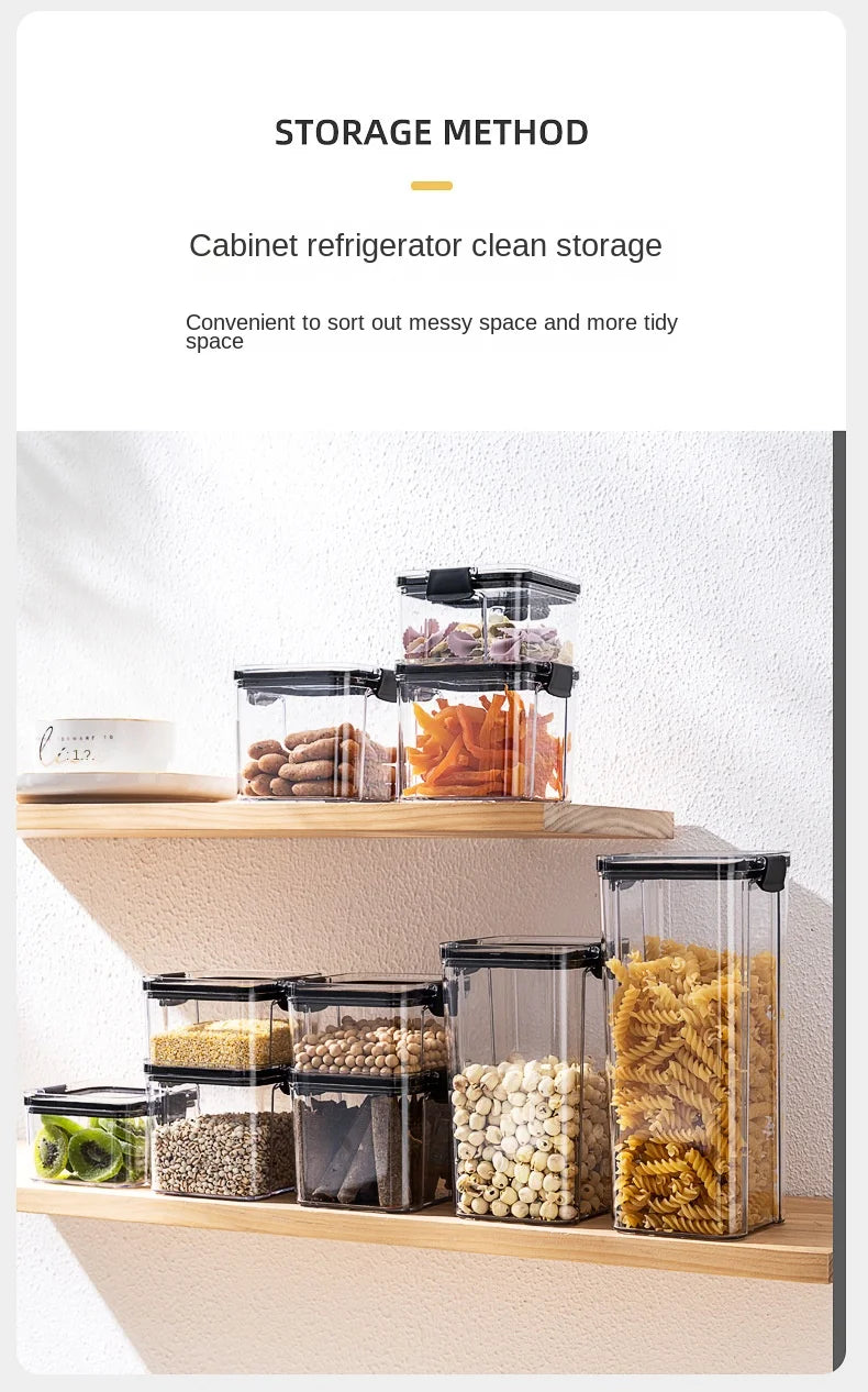 Bocaux de rangement hermétiques pour épices — Ensemble plastique étanche