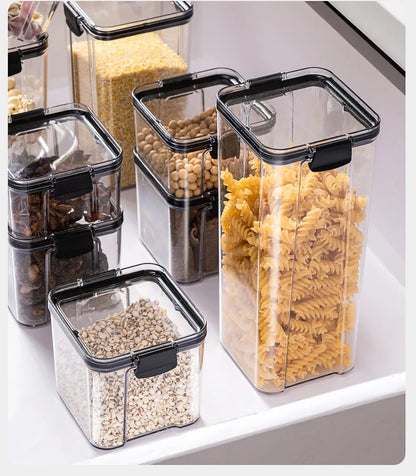Bocaux de rangement hermétiques pour épices — Ensemble plastique étanche