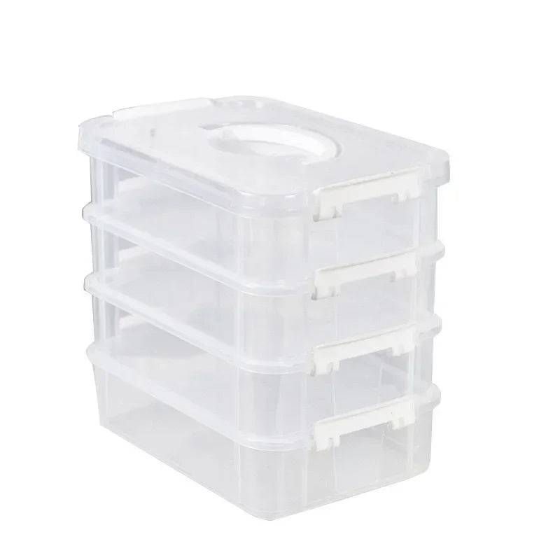 Boîte de rangement transparente empilable — Tiroir résistant à l'humidité